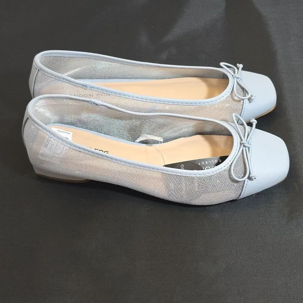BRAND NEW LONDON FOG MESH BOWNOT SLIP ON WOMENS LOW HEEL PUMP